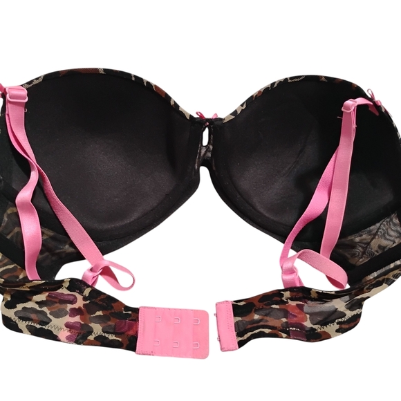 Betsey Johnson Intimates | Cheeta Print Bra with Pink Accents Jewel Tone | 36C - Picture 3 of 7